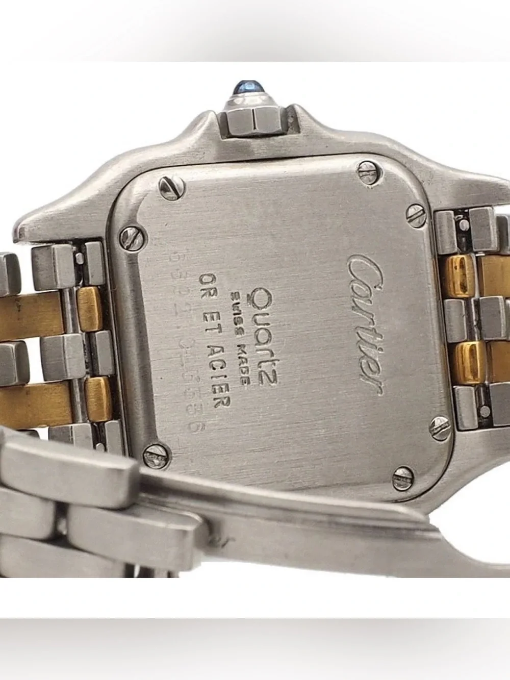 Cartier Panther 22mm Ladies Watch 18K Yellow Gold Stainless Steel Box Papers - Picture 7 of 9